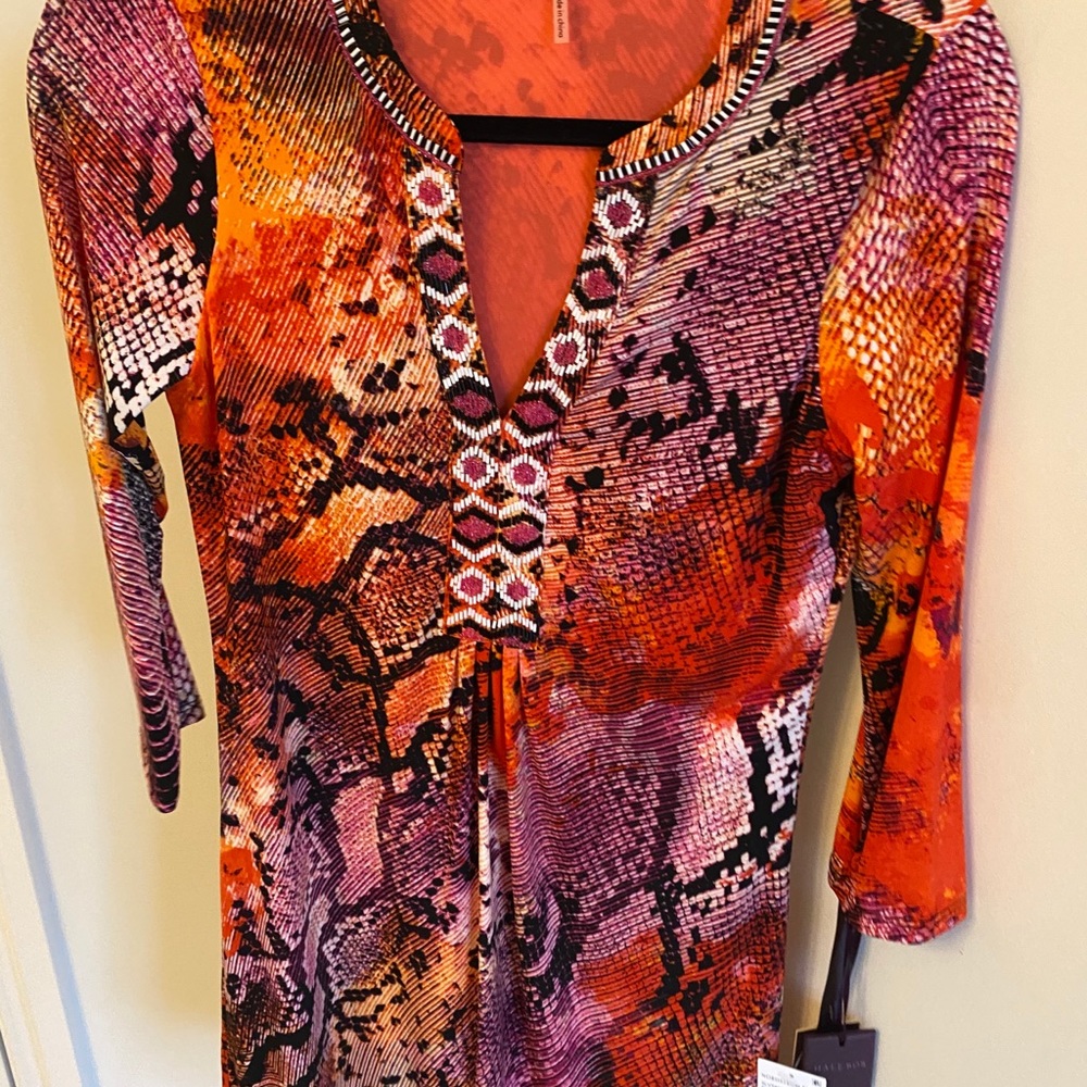 Orange Hale Bob dress